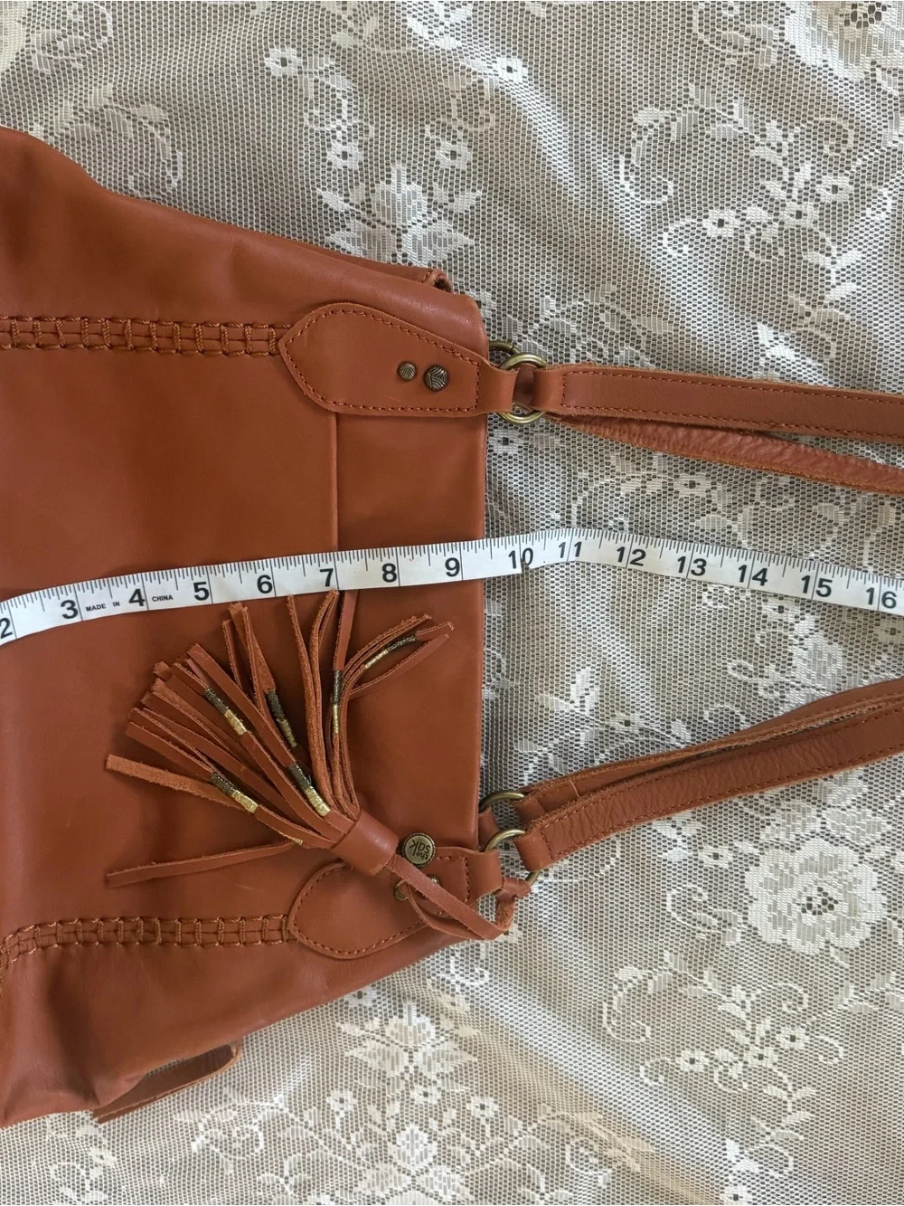 Cognac Leather Handbag